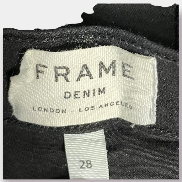 NEW Frame Ali High Rise Skinny Black Noir Size 28 - Picture 6 of 11